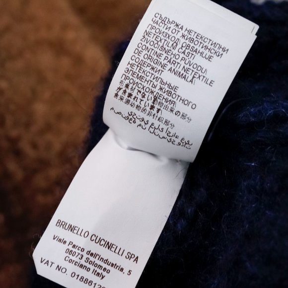 SOLD Brunello Cucinelli Colorblock Shawl Collar Cardigan - Picture 13 of 13